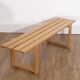 Vintage wooden slat bench 1970