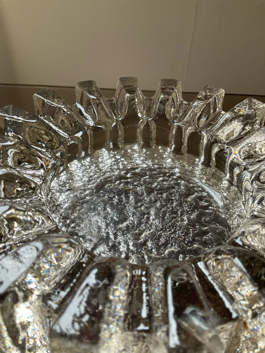 Vintage molded glass pocket vacuum