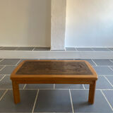 Coffee table wood and ceramic Alain Guyot