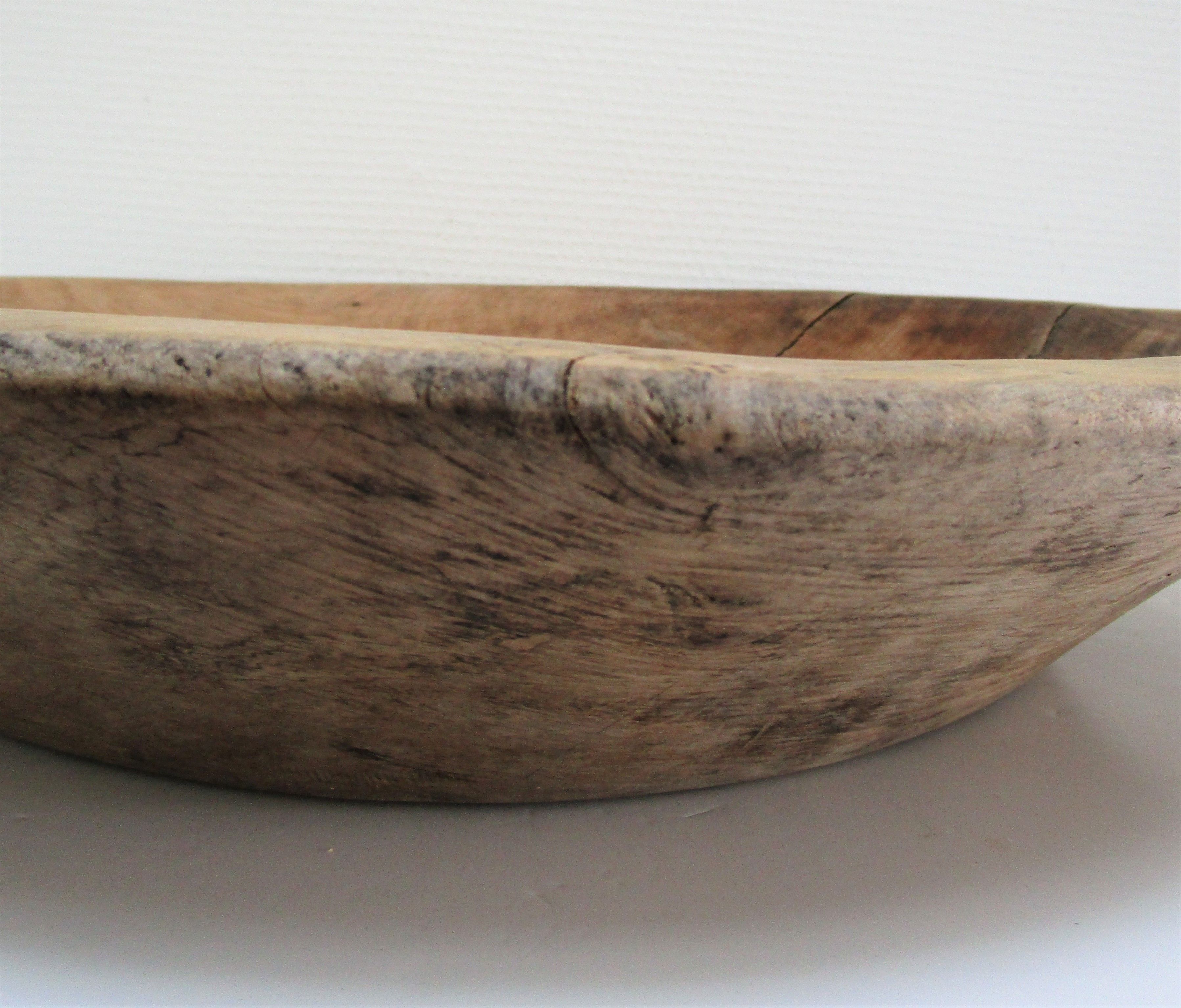 Large flat solid wood patinated vintage popular art