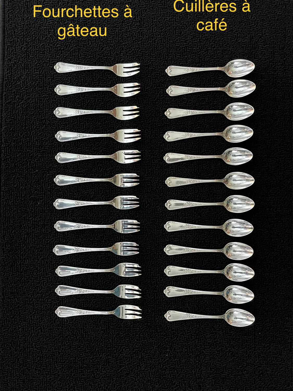 Ercuis cutlery set 131 pieces in metal Louis XV style, rocaille