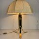 Large ( 65 cm ) midcentury brass space age mushroom table lamp, 1960s