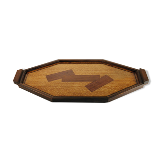 Plateau art déco en marqueterie