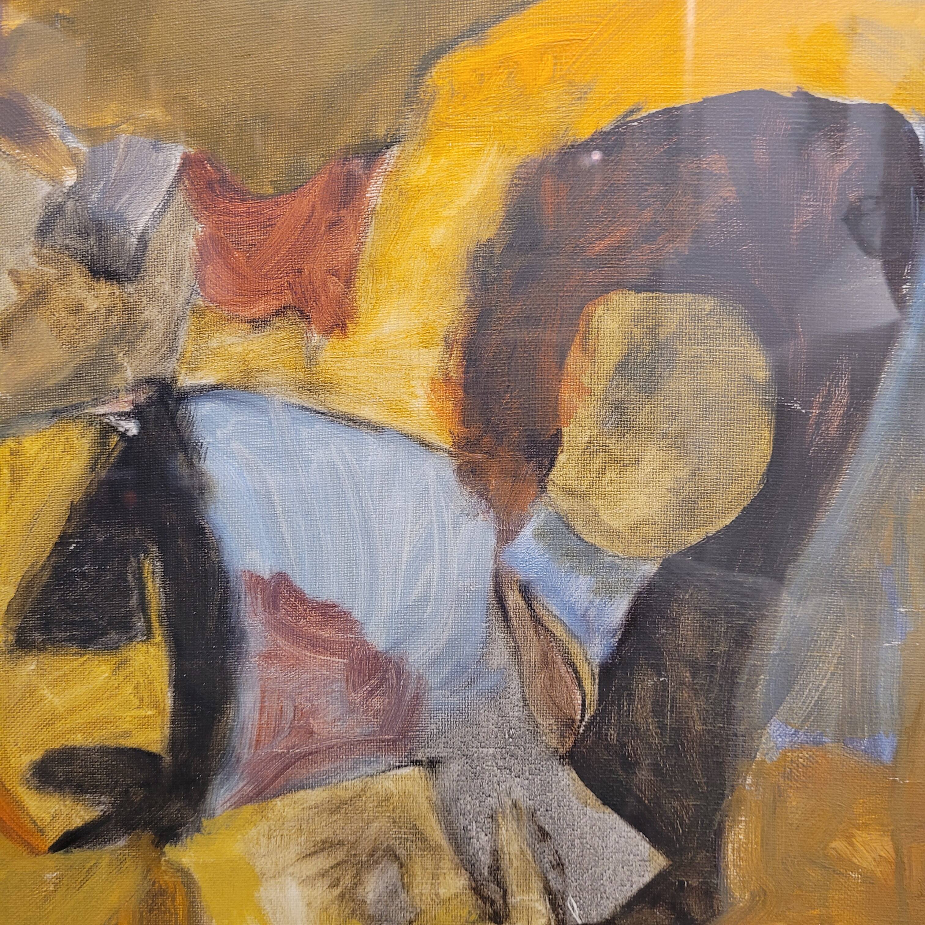 Huile sur toile “Composition abstraite”, Yves Frangeul, 1964 - France