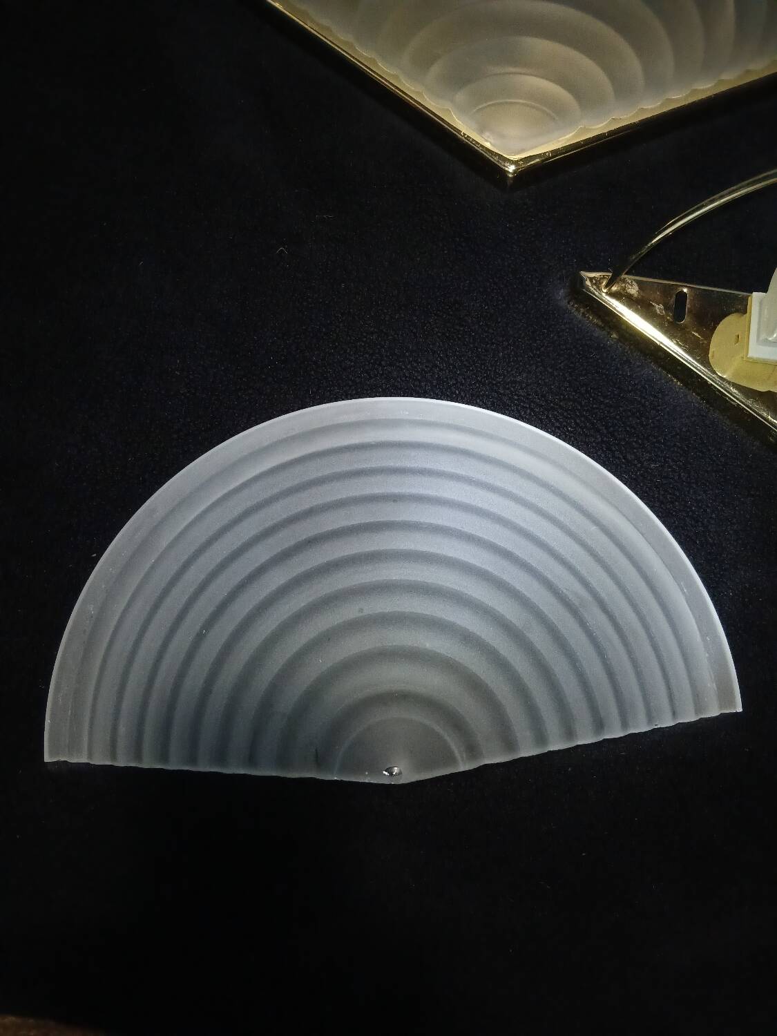 2 appliques Art déco verre