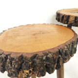 Pair of brutalist stools, 1970