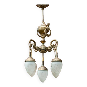 lustre en laiton du milieu
