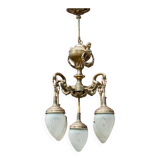 Lustre en laiton du milieu du XXe siècle, Europe occidentale