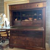 Secretary in solid walnut