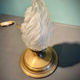 Lampe flamme Art Déco verre dépoli 1920-1930