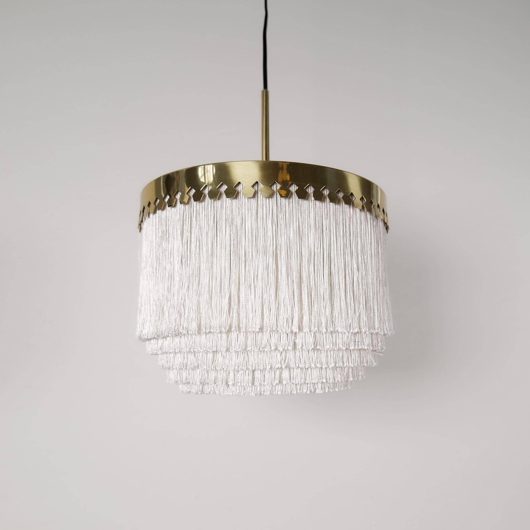Lampe plafonnier à franges Midcentury Modern Hans-Agne Jakobsson Modèle T601, Suède