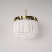 Lampe plafonnier à franges Midcentury Modern Hans-Agne Jakobsson Modèle T601, Suède