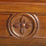 3-in-1 furniture: chest of drawers, secretary, and display cabinet, in walnut.