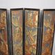 Screen with Japanese decor and black lacquer