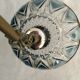 Glass chandelier Blues shabby chic has tassels