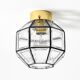 Beautiful 1970s Limburg glass ceiling lamp in octagon shape