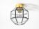 Beautiful 1970s Limburg glass ceiling lamp in octagon shape