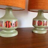 2 vintage ceramic lamps 1970