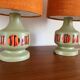 2 vintage ceramic lamps 1970