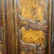 Important Louis XV wedding wardrobe in walnut and burl.