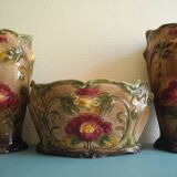 earthenware trim barbotine planter vases french fireplace set planter