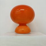 Space age orange glass table lamp , 1970s