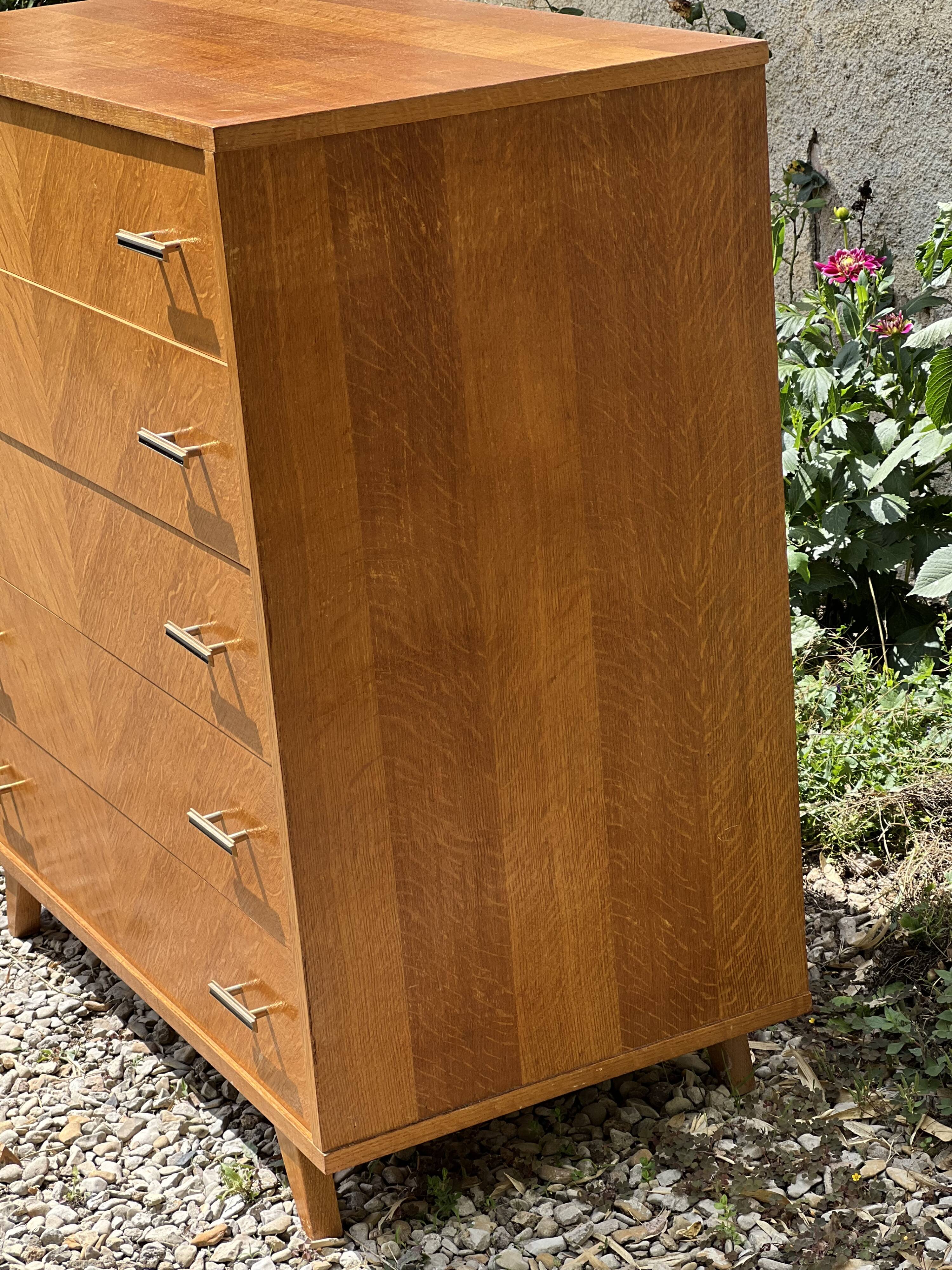 Vintage chest of drawers compass feet