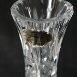 Bohemian crystal soliflore vase hand-cut