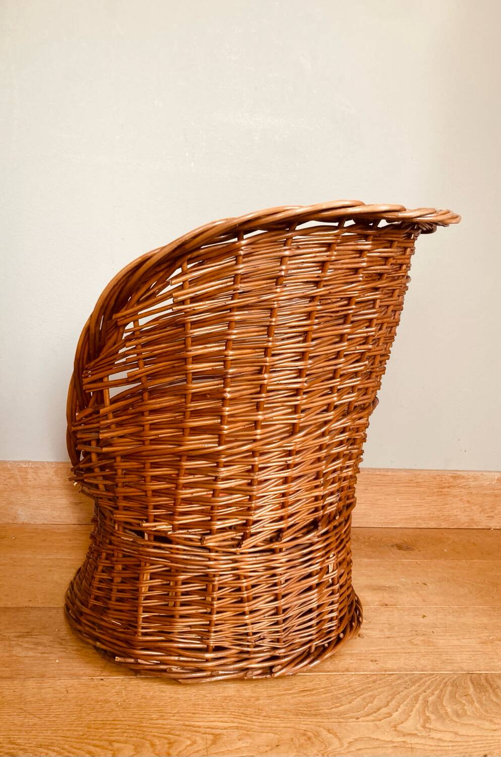 Vintage rattan / wicker armchair for children, 1970s