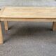 Grande table à manger scandinave extensible en chêne massif décapée 160-240