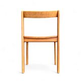 Set of 4 vintage chairs in solid ash and cane