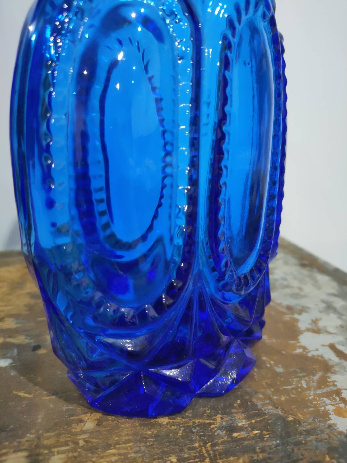 Cobalt blue perfume bottle style bottle