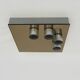 Vintage smoked mirror ceiling light with 4 bulbs, stainless steel structure and mirror.