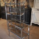 1970 chrome metal design shelf