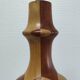 Lampe en bois tourné et incrustation de bois vintage
