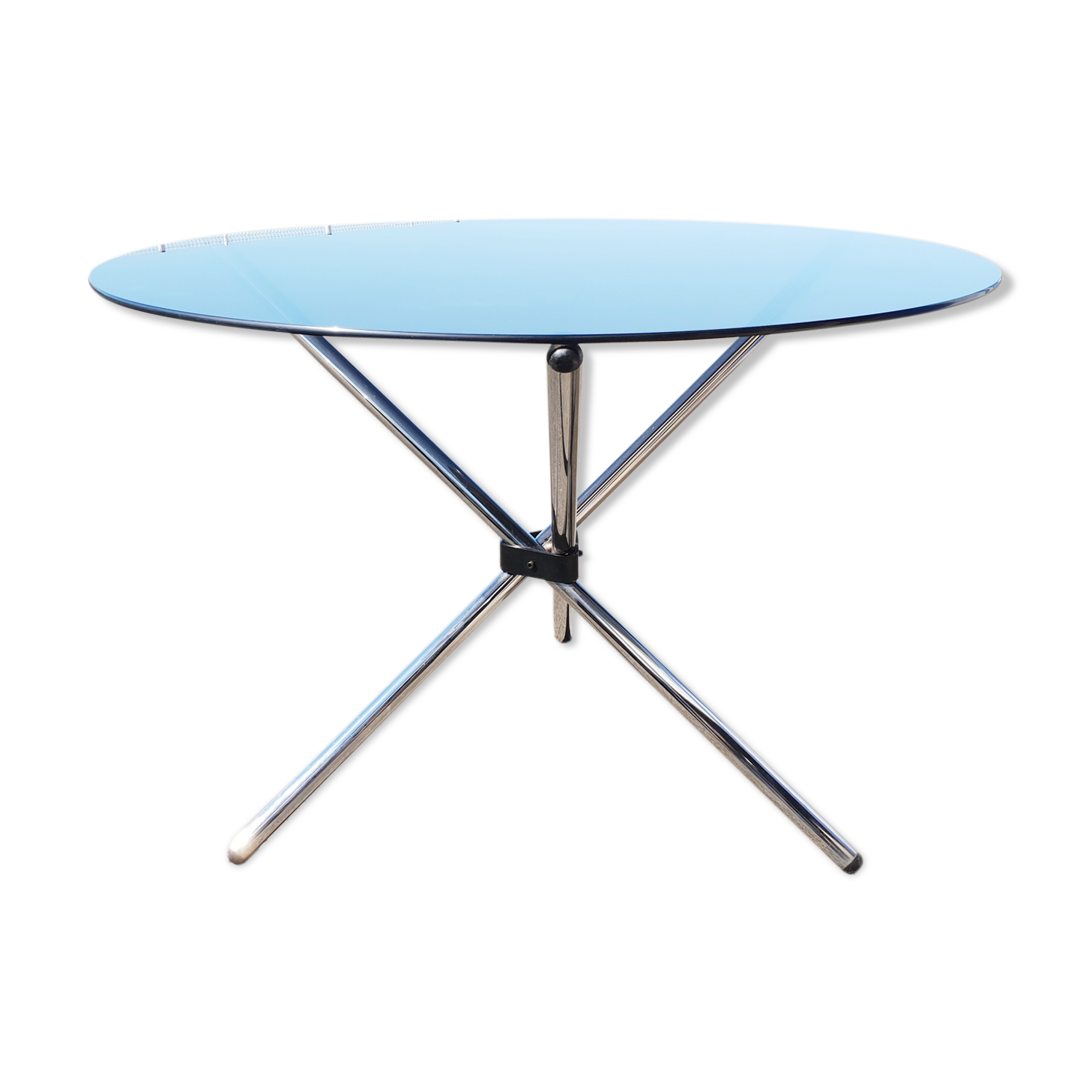 Vintage glass round table