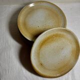 7 assiettes à dessert vintage en grès