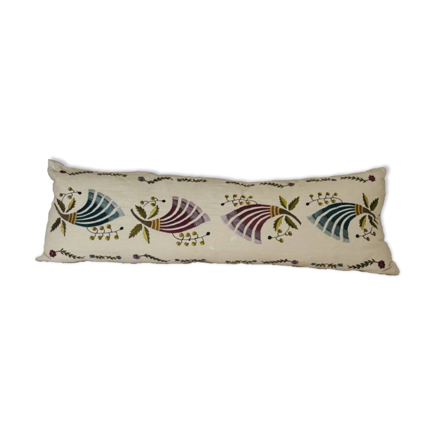 Coussin exceptionnel en teinture grecque vintage tissée à la main.