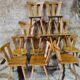 Set of 12 vintage Baumann 1970 bistro chairs