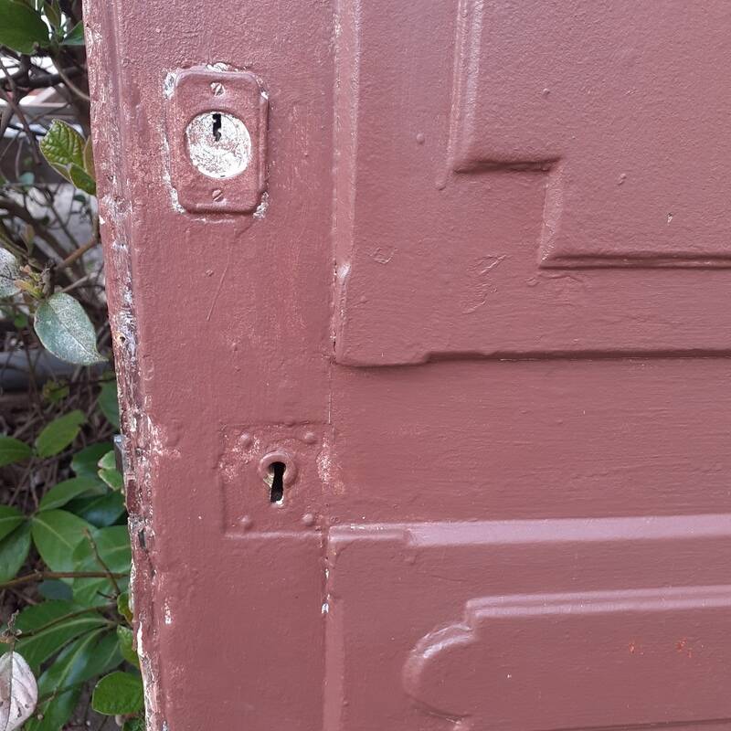 Old exterior entrance door solid H225xW86cm solid wood