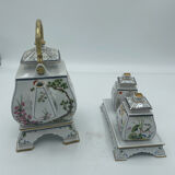 Franklin Mint teapot, sugar bowl and small cream jug, porcelain 1986
