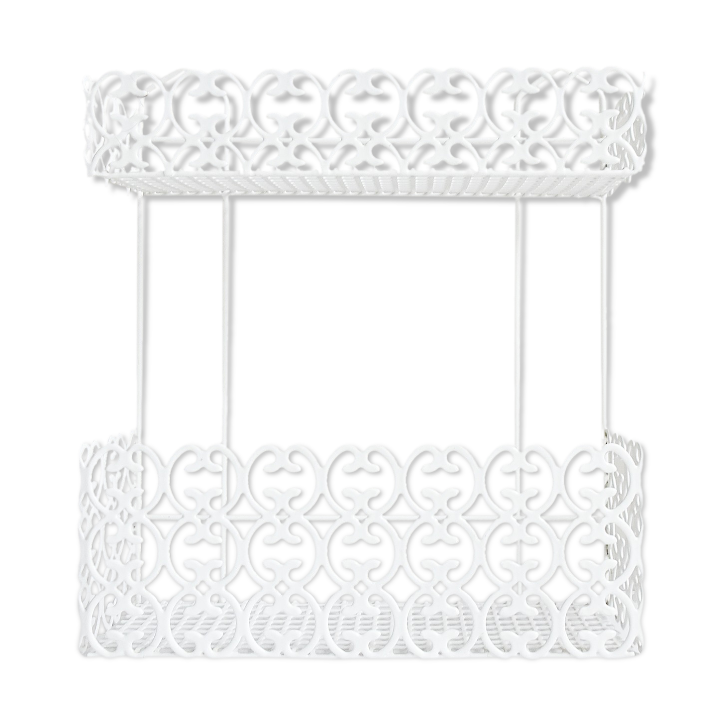 White metal shelf