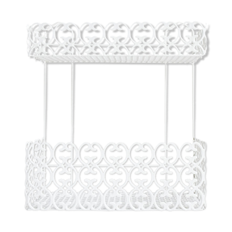 Étagère en métal blanc