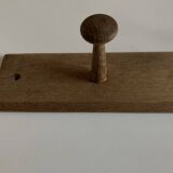 Modernist oak wall-mounted coat rack L53.5cm