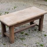 Old brutalist oak farmhouse coffee table