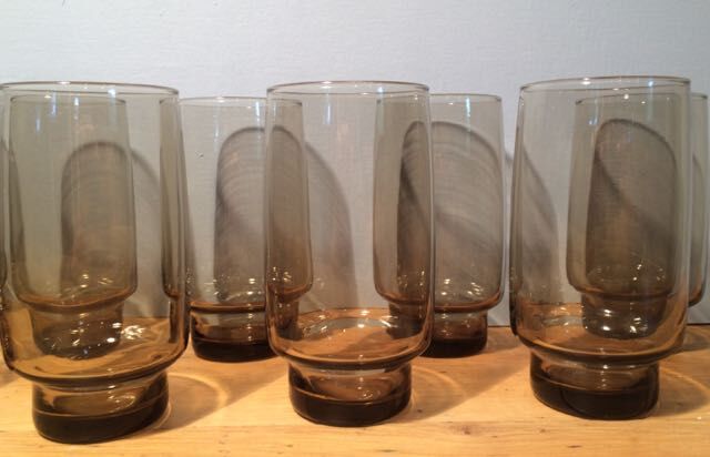 Set of 14 fruit juice glasses 70