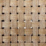 Mid-Century Wood and Rope Stool, 1960s - Seat height 50cm