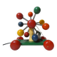 KOUVALIAS vintage wooden pull toy spoutnik multicolour balls