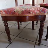 Set of 5 19th century cacahogany chairs