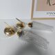 Pair of brass and glass wall lights